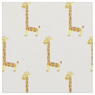 Tissu Cute Giraffe Enfants Bébé Nursery Blanc