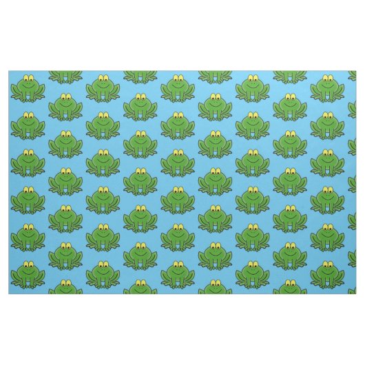 Tissu Cute Green Frog Design Fabric (Yard)