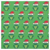 Tissu Cute Grenouille de Noël (Échantillon)