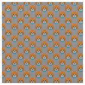 Tissu Cute Happy Ginger Cat avec Papillon (Fermer)