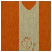 Tissu Cute Heart Modern Orange Stripe (Échantillon)