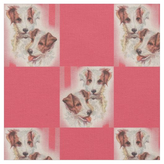 Tissu CUTE Jack Russell terriers imprimer (Fermer)