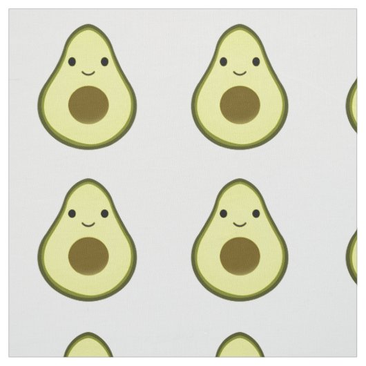 Tissu Cute Kawaii Avocado (Échantillon)