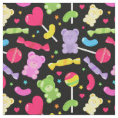 Tissu Cute Kawaii Candy Lollipops Motif (Fermer)