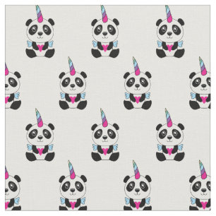 Tissu Cute Kawaii Panda Unicorn Pandicorn Motif