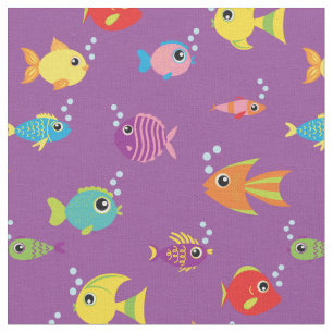 Tissu Cute Kids Fish Baby Nursery Aquarium tropical