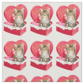 Tissu Cute kitten valentine (Échantillon)