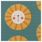 Tissu Cute Lion Green Nursery (Fermer)