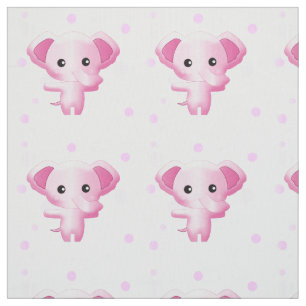 Tissu Cute Little Rose Baby Girl Elephant Fabric