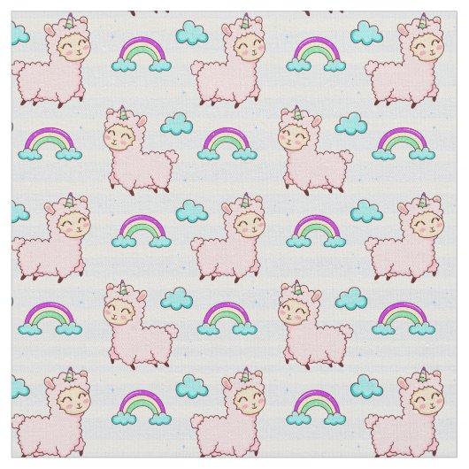 Tissu Cute Llama Fabric (Fermer)