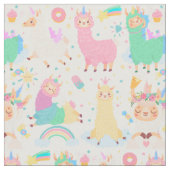 Tissu Cute Llamas (Fermer)