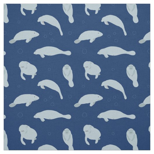 Tissu Cute Motif Manatee (Échantillon)