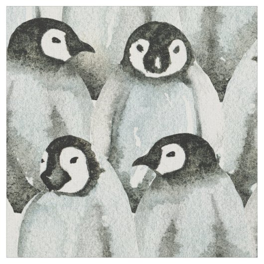 Tissu Cute Motif Penguin (Fermer)