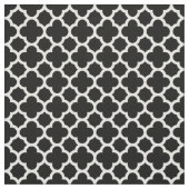 Tissu Cute Noir Blanc Rétro Chic Trellis Motif (Échantillon)