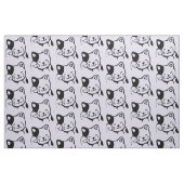Tissu Cute noir et blanc Kitty Chat Waving Bonjour (Fat Quarter)