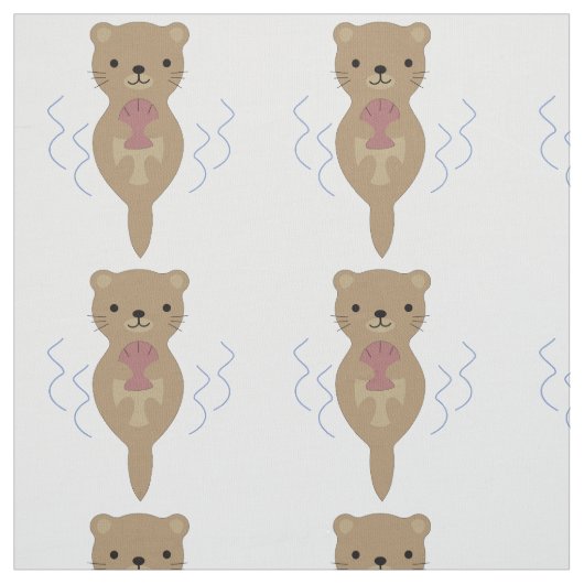 Tissu Cute Otter (Échantillon)