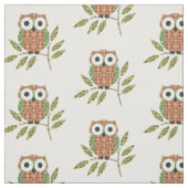 Tissu Cute Owls Motif Fabric (Échantillon)
