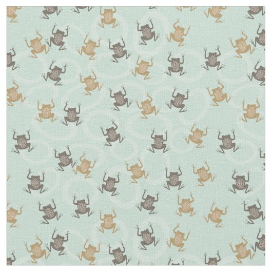 Tissu Cute Petite Grenouille Vert naturel (Fermer)
