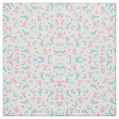 Tissu Cute Pink Teal Unicorn Rainbow (Échantillon)