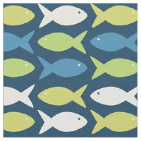 Cute Poisson Sous La Mer Bleu Nautique Vert
