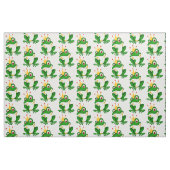 Tissu Cute Princess Frog. La Couronne.Vert (Fat Quarter)