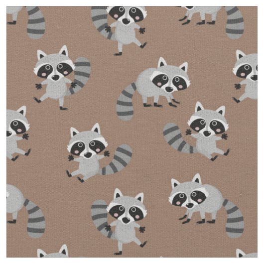 Tissu Cute Racoons (Fermer)