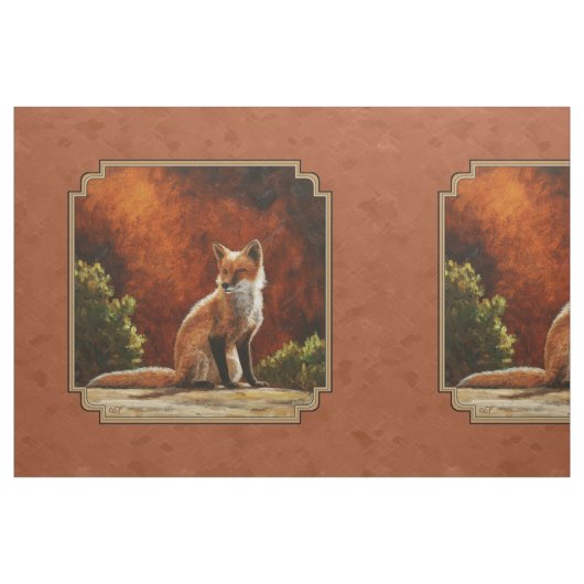 Tissu Cute Red Fox (Fat Quarter)