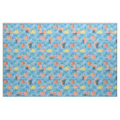 Tissu Cute 'Red Panda' Blue Apple Motif Fabric (Fat Quarter)