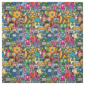 Tissu Cute robots XL (Échantillon)