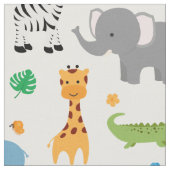 Tissu Cute Safari Animaux Nursery Fabric (Fermer)