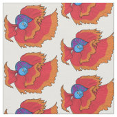 Tissu Cute Siamese combat poisson betta dessin (Fermer)