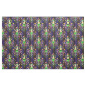 Tissu Cute Space Alien Floral SciFi Damask (Yard)