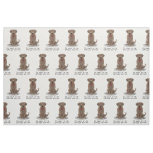 Tissu Cute Spoten Rotten Chocolate Labrador Retriever