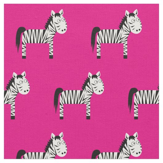 Tissu Cute Zebra bébé bébé Nursery rose (Fermer)