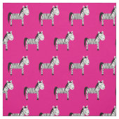 Tissu Cute Zebra bébé bébé Nursery rose (Échantillon)