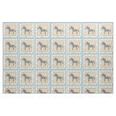 Tissu Cutout Zebra sur Arrière - plan crème (Fat Quarter)