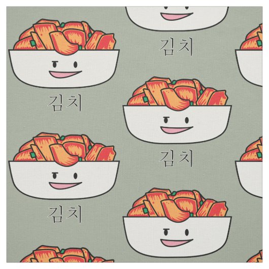 Tissu Cuvette heureuse de Kimchi Kimchee - conceptions (Échantillon)