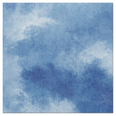 Tissu Cyan-Blue aquarelle poplin-polyester- (Fermer)