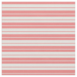 Tissu Cyan clair et corail clair Lignes de couleur Motif