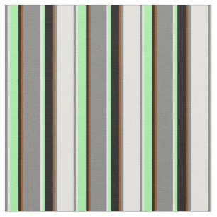Tissu Cyan clair, gris, Brown, noir et vert Motif