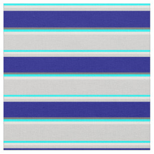 Tissu Cyan, Crème à la menthe, gris clair, bleu et gris