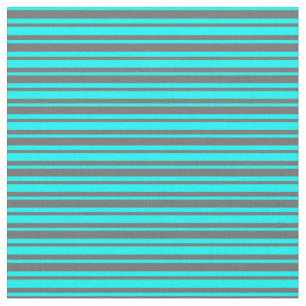 Tissu Cyan & Dim Grey Motif rayé