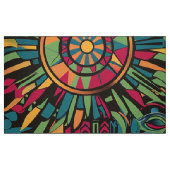 Tissu Cyan dynamique "Soleil et Pyramides éclipsés" Poly (Fat Quarter)