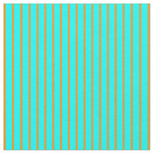 Tissu Cyan et Motif orange foncé