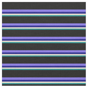 Tissu Cyan foncé, Beige, Bleu, Moyen Ardoise Bleu & Noir