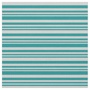 Tissu Cyan foncé et gris clair lignes Motif