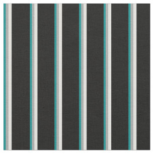 Tissu Cyan foncé, Gris foncé, Cyan clair et lignes noire