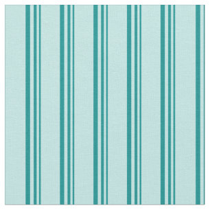 Tissu Cyan foncé & lignes turquoise/Motif de rayures
