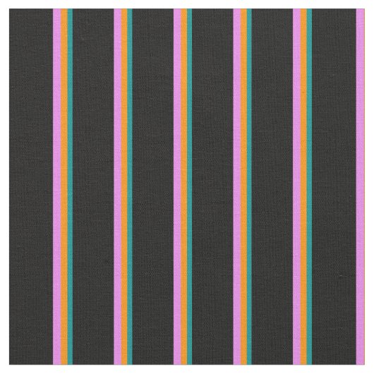 Tissu Cyan foncé, orange foncé, violet et noir (Fermer)