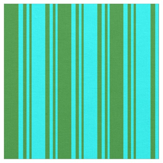 Tissu Cyan & Forest Green Linked Motif (Fermer)